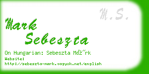 mark sebeszta business card